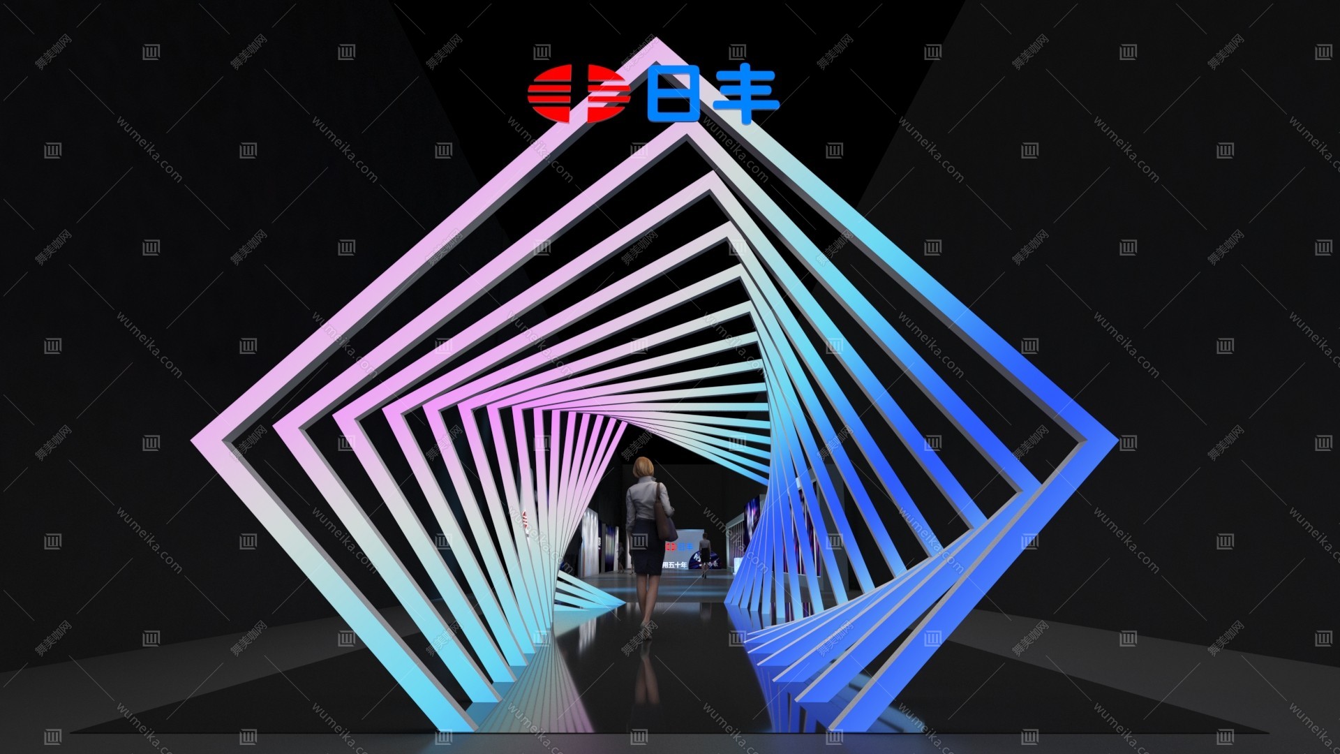 活动过道隧道3D模型-1